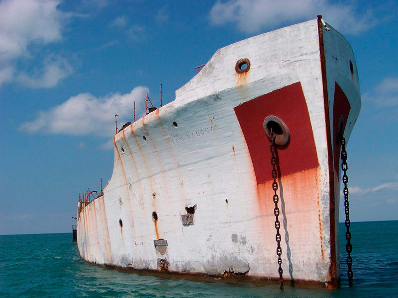 San Pascual sunken ship
